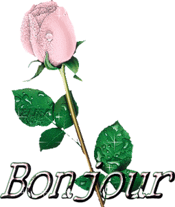 Gif bonjour rose rose